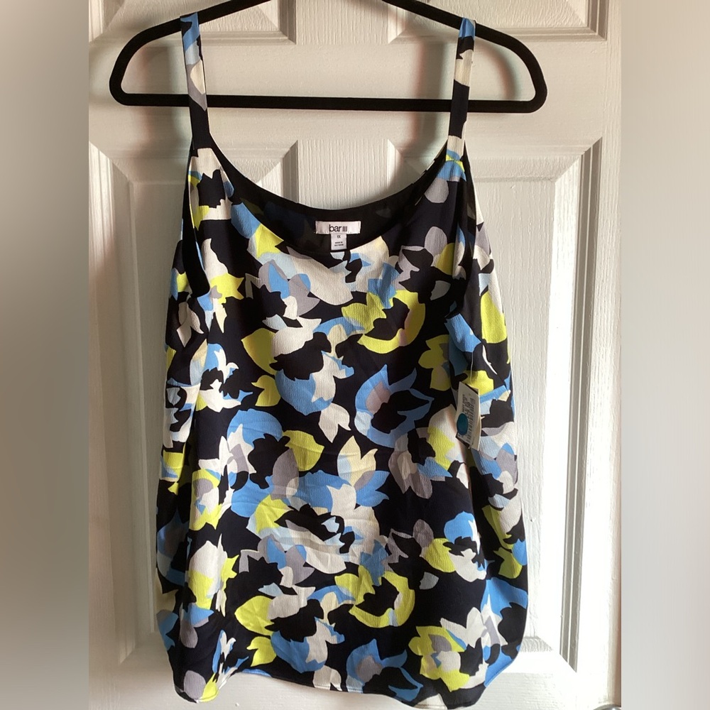 Bar lll sheer under lay tank, black multi, 1x NWT